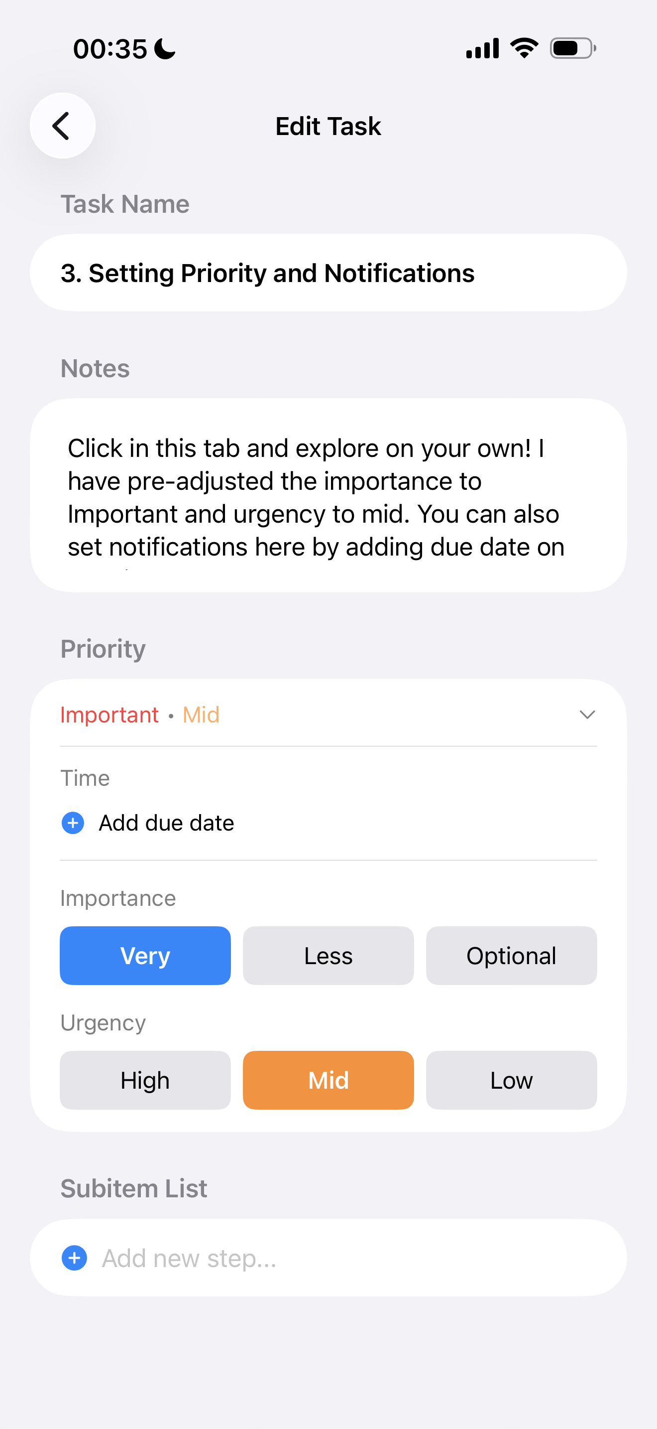 Backtrack Priority Settings