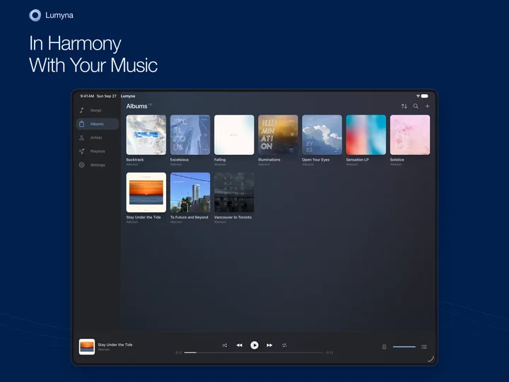 iPad promotional image: In Harmony With Your Music.