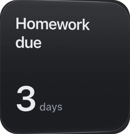 Small Lyncemit widget showing a countdown title and its day count.